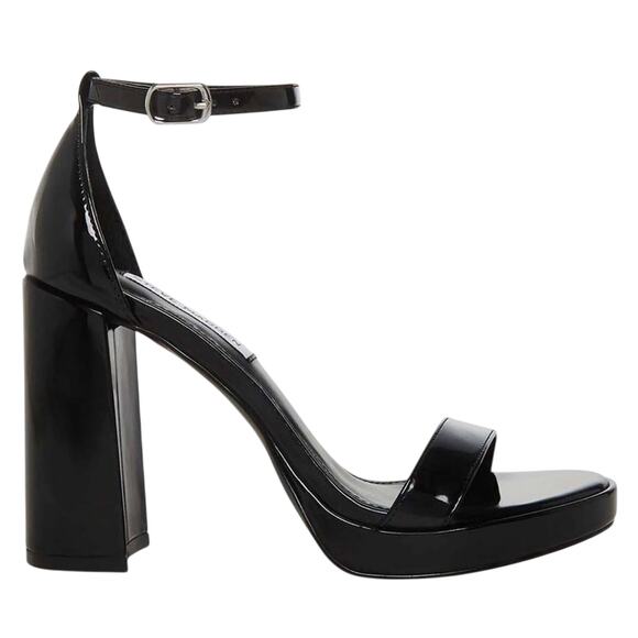 Steve Madden Shoes - Steve Madden SUSAN BLACK PATENT Black Sandals Size 10